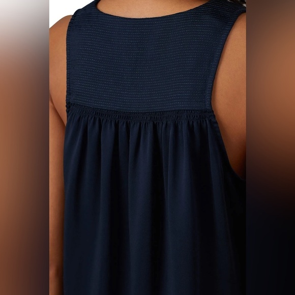 Joie Navy Sleeveless Buttoned Tank Top - Picture 5 of 12